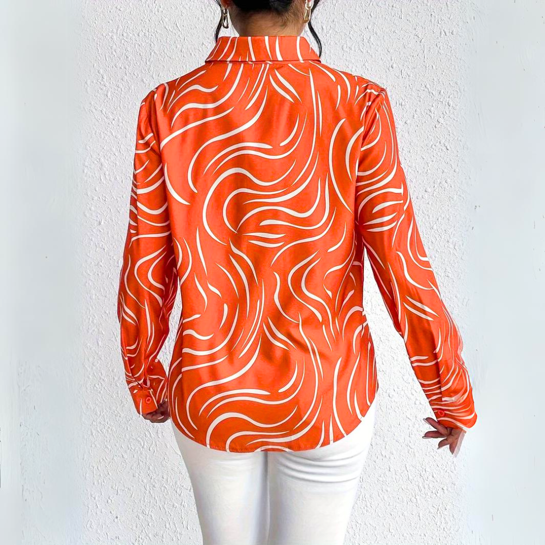 Heidi-Mode | Orange Fußball Bluse