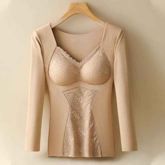 Heidi-Mode | Wärmende Spitzen Detailformende Top