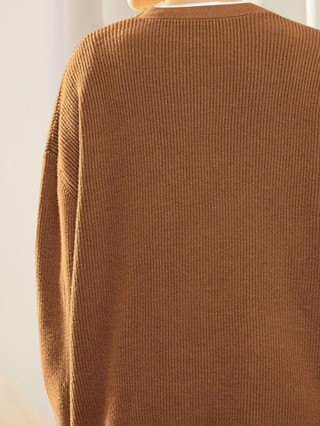 Heidi-Mode | Knopfverschluss V-Ausschnitt Langarm Cardigan