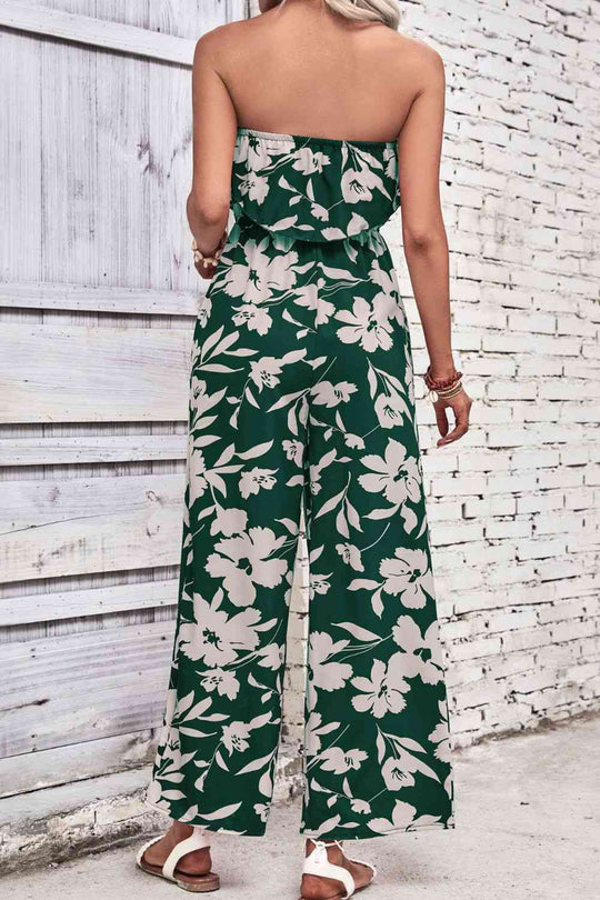 Heidi-Mode | Floral Strapless Weit Bein Overall