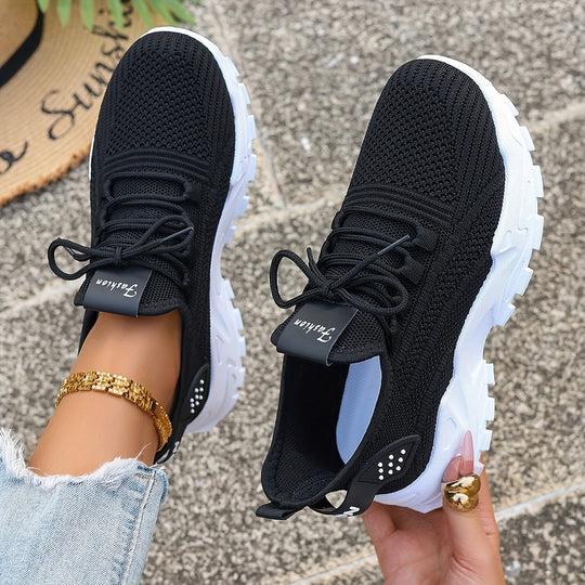 Heidi-Mode | Bequeme Atmungsaktive Knit Sneakers für Damen