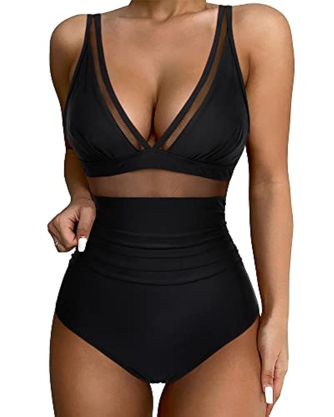 Heidi Mode | Einteiliger hohler Badeanzug mit hoher Taille