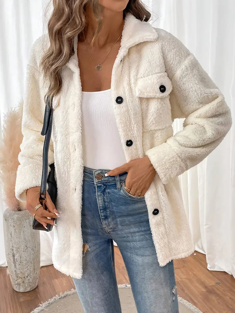 Heidi-Mode | Wärme Weiches Nest Korallenvlies Jacke