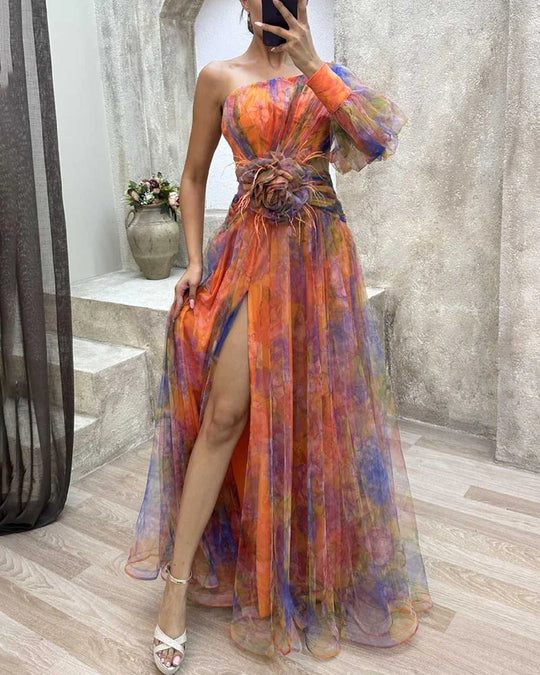 Isabelle Festliches schulterfreies Kleid