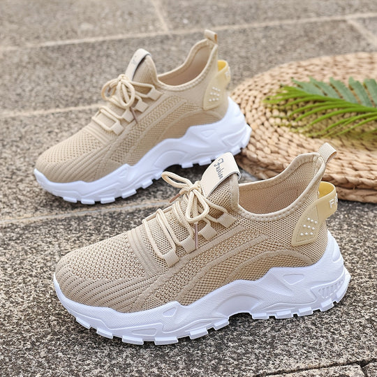 Heidi-Mode | Bequeme Atmungsaktive Knit Sneakers für Damen