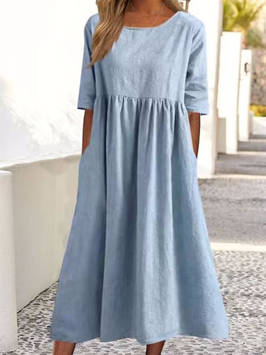 Heidi-Mode | Modische Damenkleidung aus Baumwoll-Leinen mit Taschen
