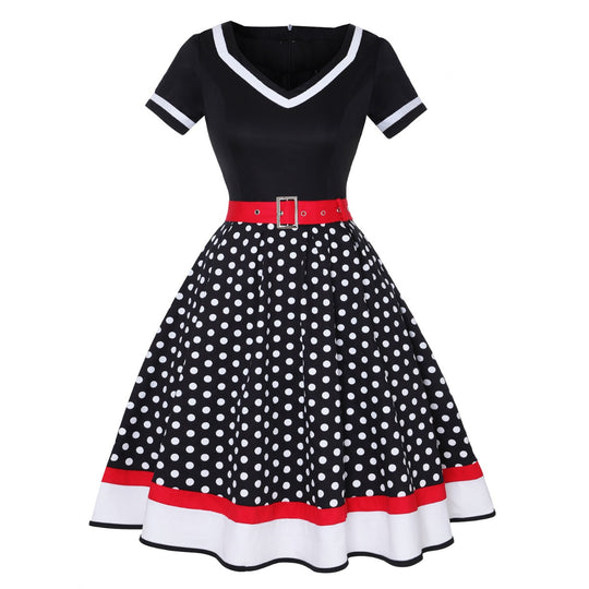 Heidi Mode | Vintage Hepburn Polka Dot Kleid