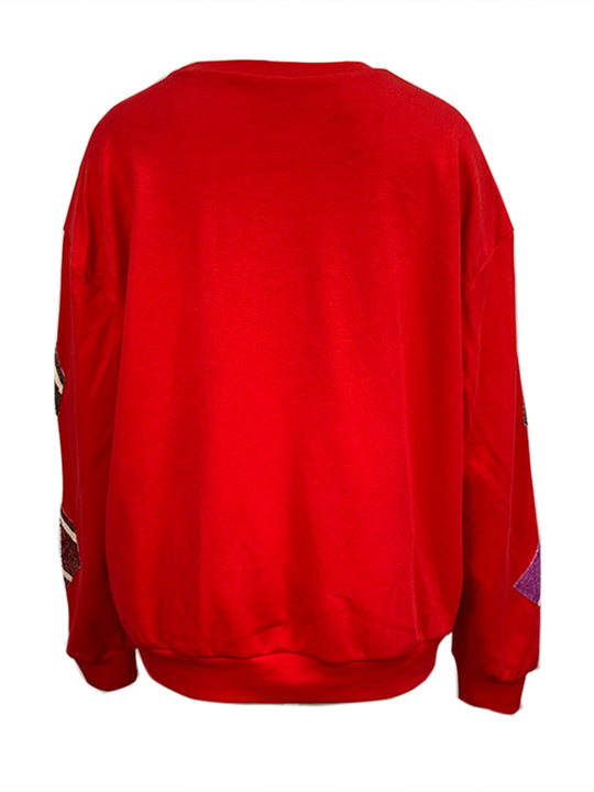 Heidi-Mode | Pailletten Geschenkbox Langarm Sweatshirt