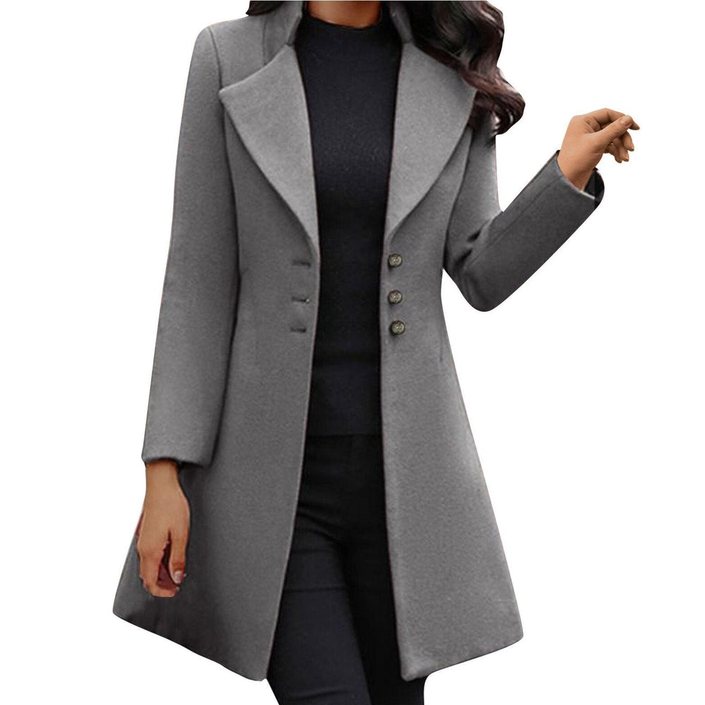 Manteau de laine à manches longues pour femme