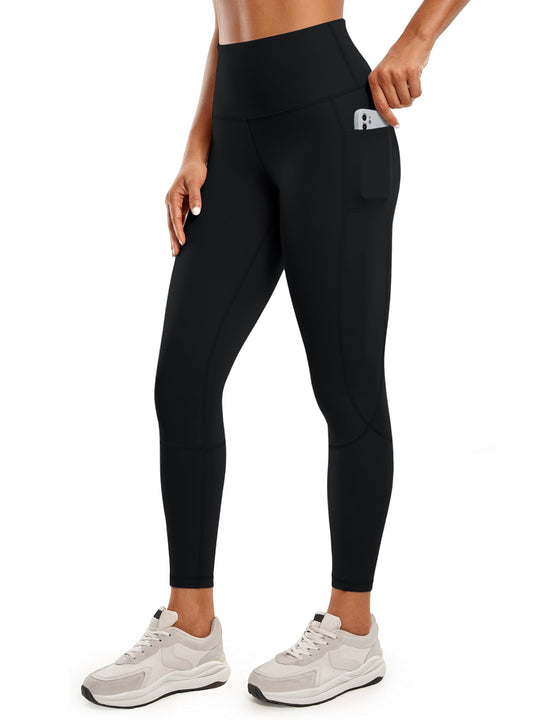 Heidi-Mode | Schnell Trocknende Damen Yogalegging mit Hohem Bund und Tasche