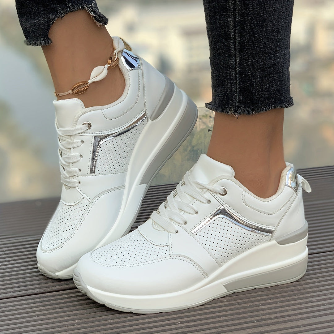 Heidi-Mode | Einfarbige Sneaker Für Damen Ideal Für Den Alltag