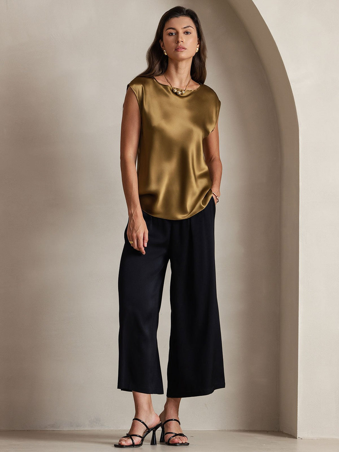 Heidi-Mode | Seiden Kapuze Ärmel Bluse