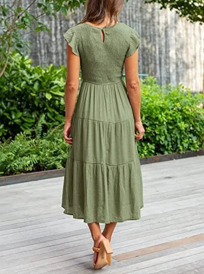 Lässiges Sommerkleid in Midi-Länge für Damen