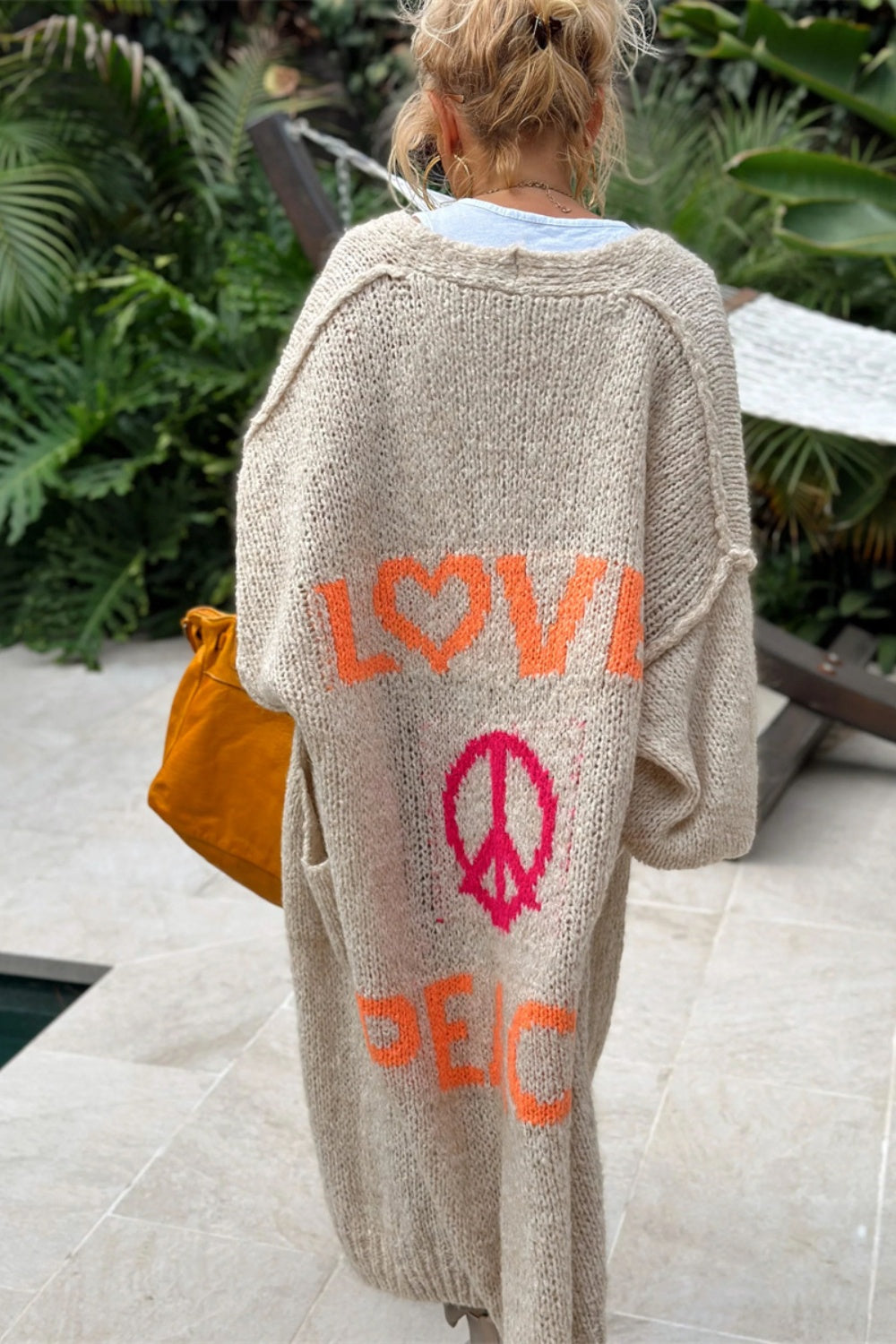 Heidi-Mode | Buchstaben Fall Schulter Lange Ärmel Cardigan