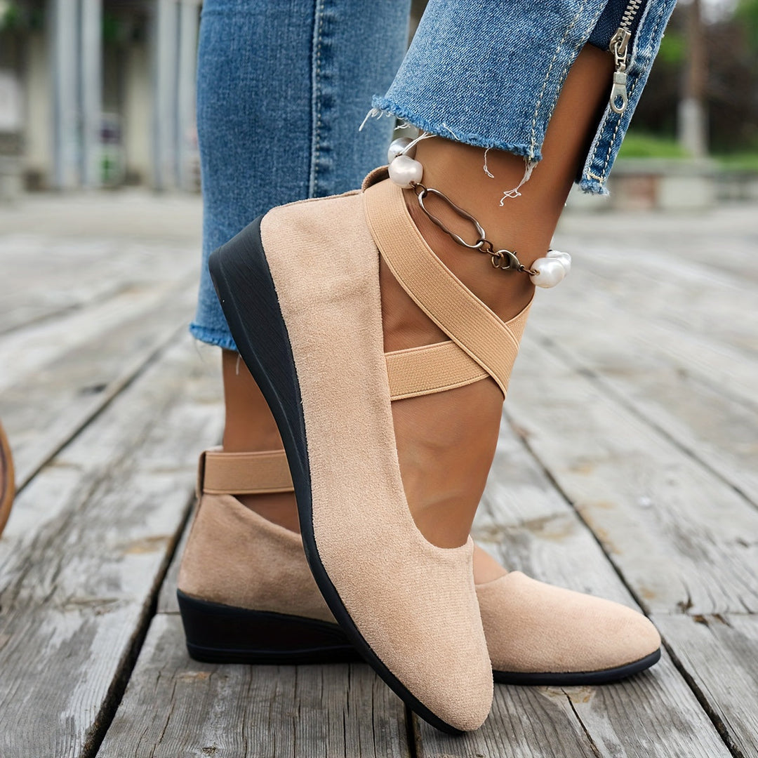 Heidi-Mode | Einfache Damen Ballerinas aus Atmungsaktivem Samt