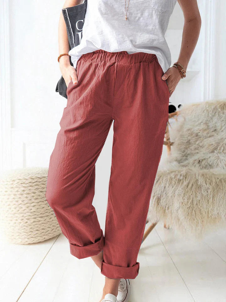 Heidi-Mode | Leinenhose mit Gummizug Bequem & Stilvoll