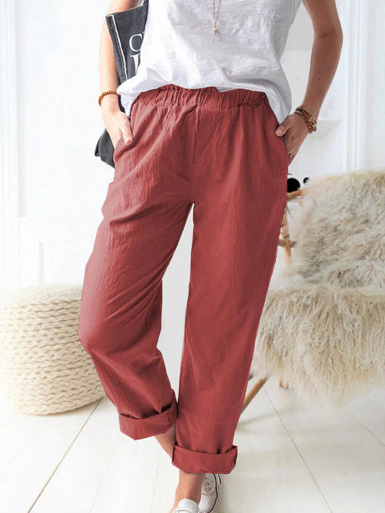 Heidi-Mode | Leinenhose mit Gummizug Bequem & Stilvoll
