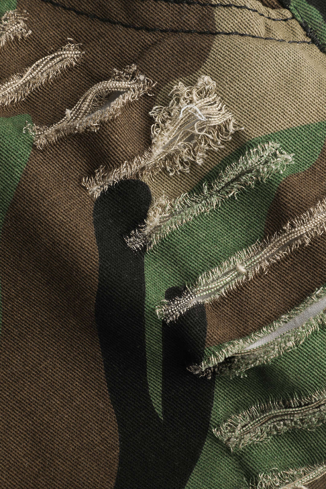 Heidi-Mode | Hosen Camo Cargo Ripped Shorts