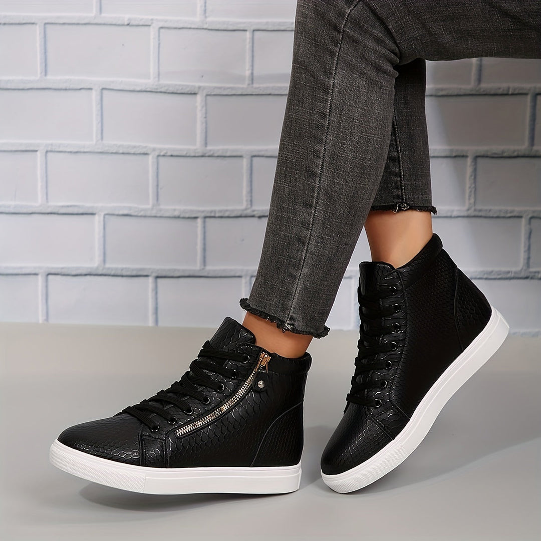 Heidi-Mode | Einfache Lässige Sneakers mit Reißverschluss