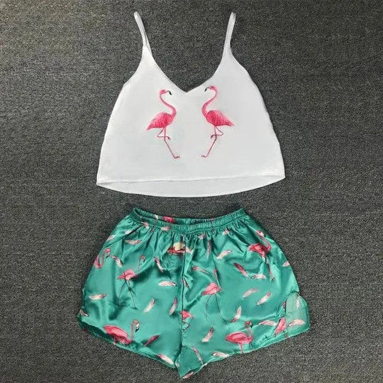 Heidi-Mode | Neuer sexy Damen-Pyjama Pyjama aus Seide im Tiermuster