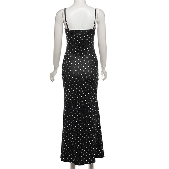 Heidi Mode | Kleid mit gepunkteten Strapsen mit Neckholder