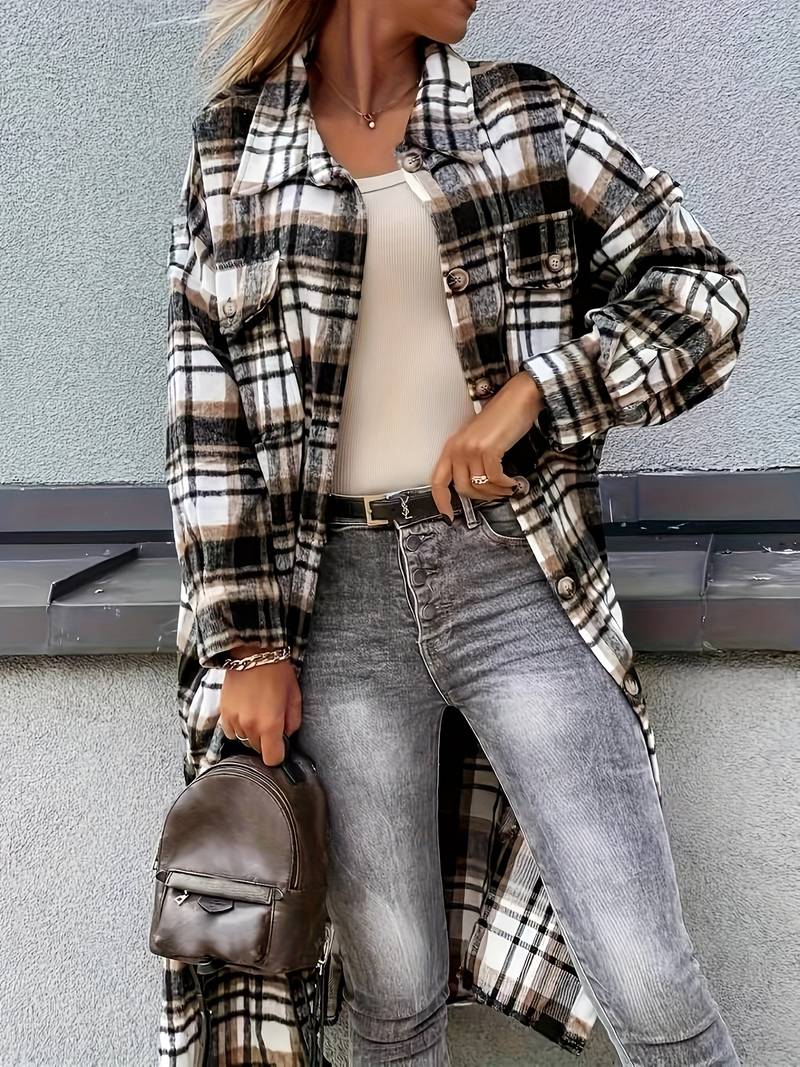 Heidi-Mode - Kariertes Hemd Jacken Mantel