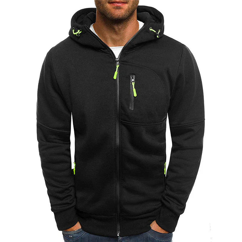 Heidi-Mode - Herren Hoodie mit Reißverschluss und Fleece