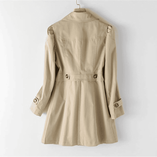 Ein-Knopf-Trenchcoat mit Gesteppten Schultern für Damen