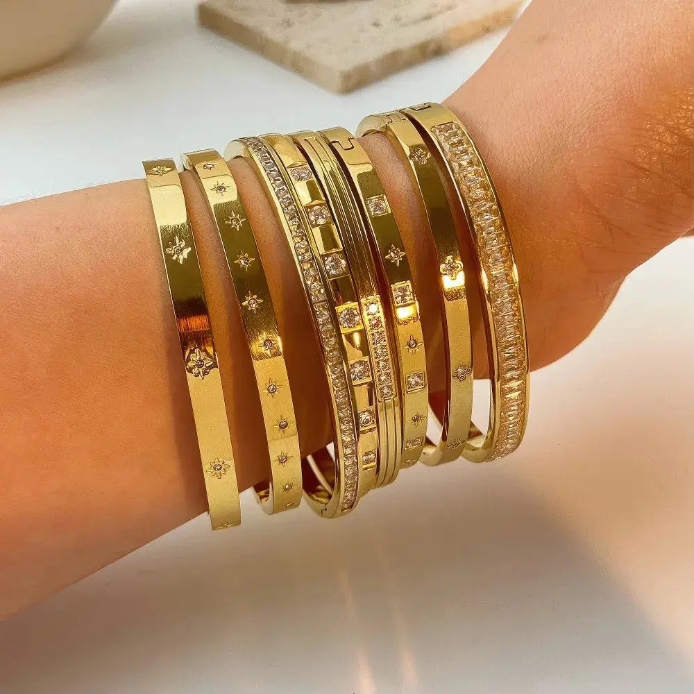 Heidi-Mode | Edelstahl Kubische Zirkonia Armbänder