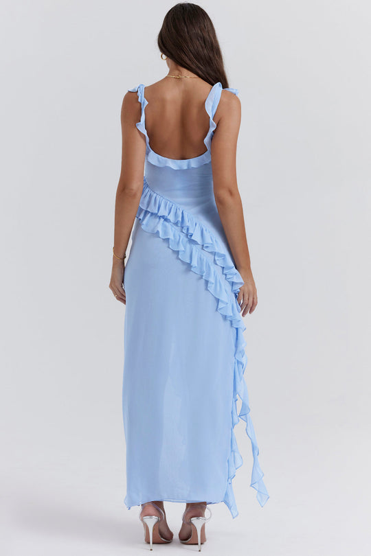 Heidi-Mode | Rüschenseitenschlitz-Partykleid