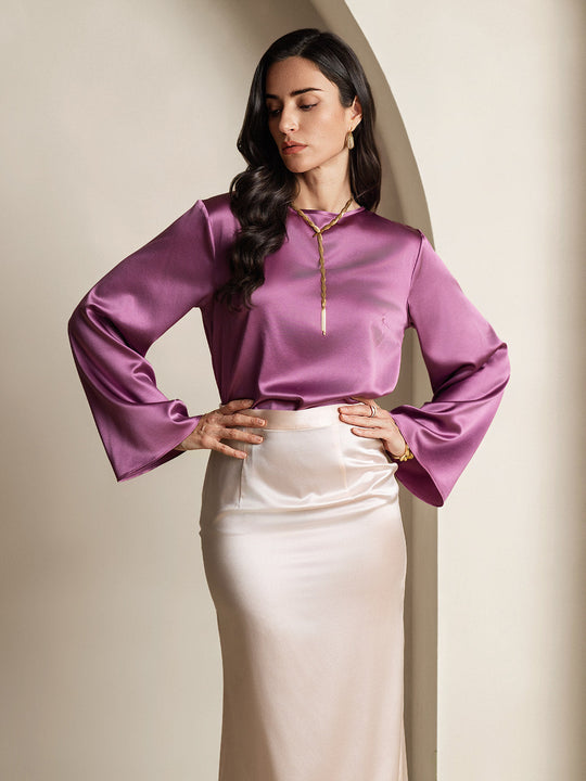 Heidi-Mode | Seiden Langarm Bluse