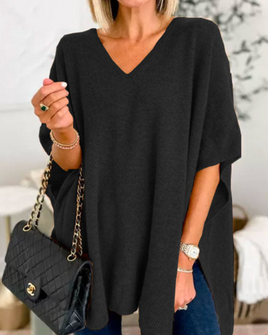 Heidi-Mode | Stylischer Pullover mit V-Ausschnitt für Damen