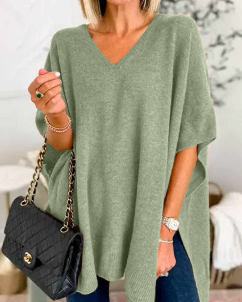 Heidi-Mode | Stylischer Pullover mit V-Ausschnitt für Damen