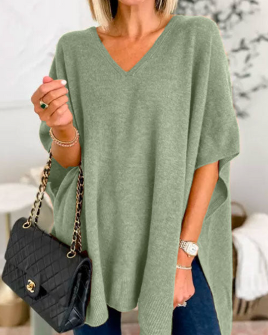 Heidi-Mode | Stylischer Pullover mit V-Ausschnitt für Damen