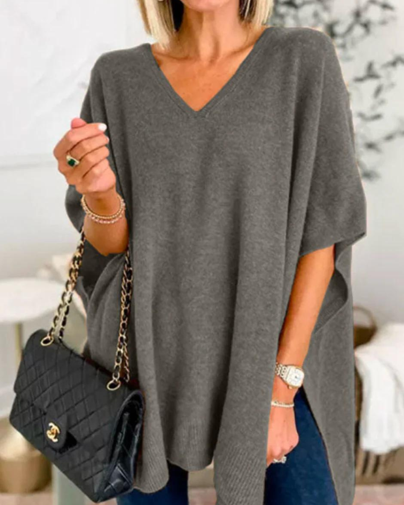 Heidi-Mode | Stylischer Pullover mit V-Ausschnitt für Damen