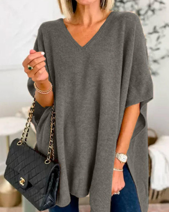 Heidi-Mode | Stylischer Pullover mit V-Ausschnitt für Damen