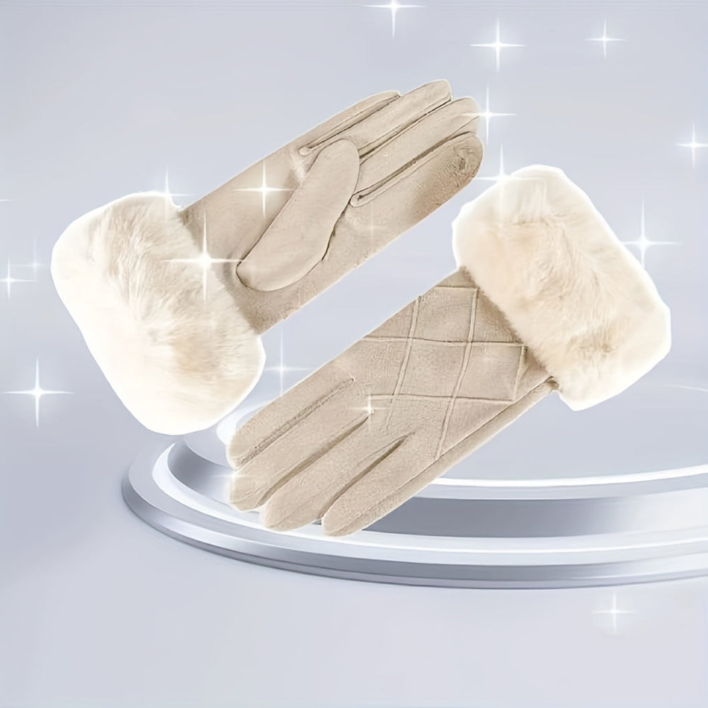 Heidi-Mode | Winter Wildledertasche Touchscreen Handschuhe für Damen