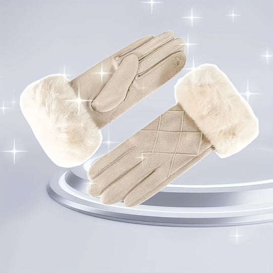 Heidi-Mode | Winter Wildledertasche Touchscreen Handschuhe für Damen