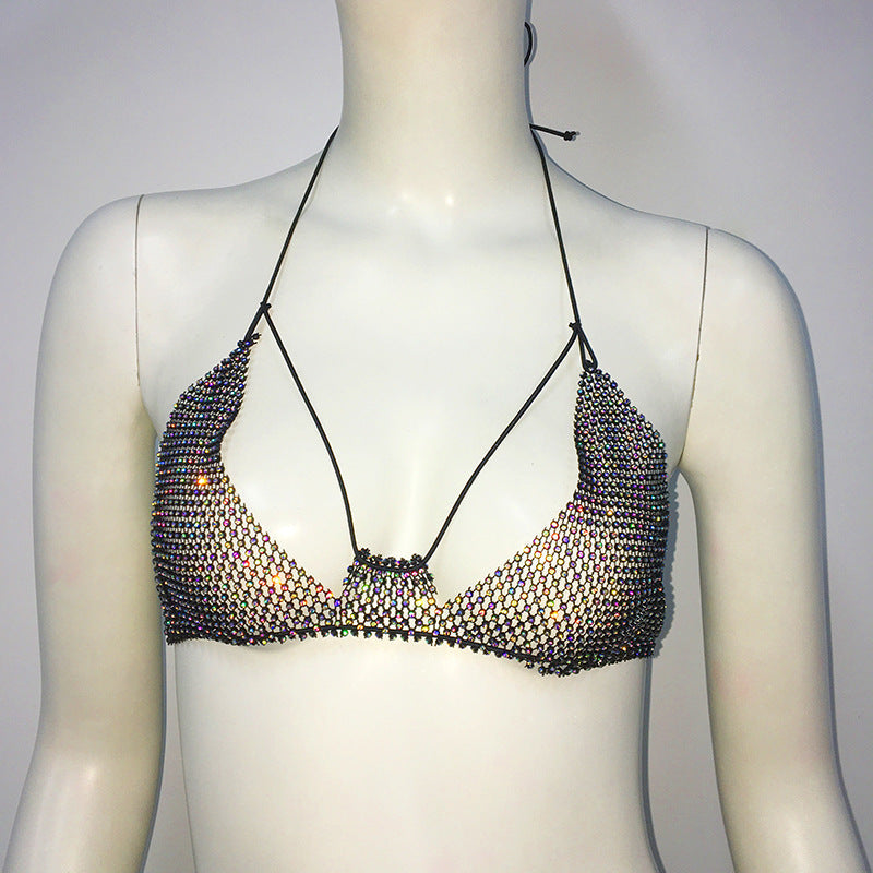 Heidi-Mode | Strass-Spaghetti-Träger-Bra Musikfestival Top