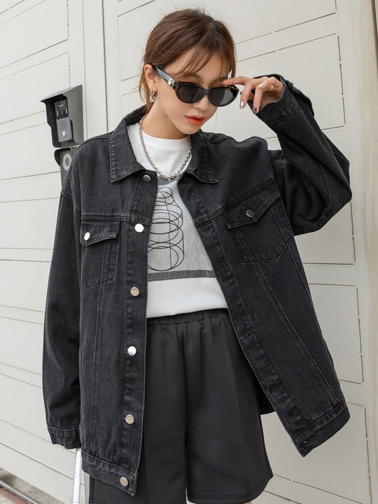 Heidi Mode | Denimjacke mit Drop-Shoulder und Klappentaschen