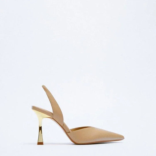 Heidi-Mode | Neue Spitzen Nude High Heels für Frauen