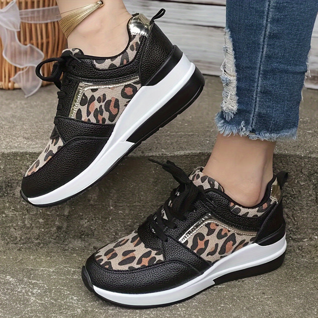 Heidi-Mode | Damen Sneaker mit Leopardenmuster