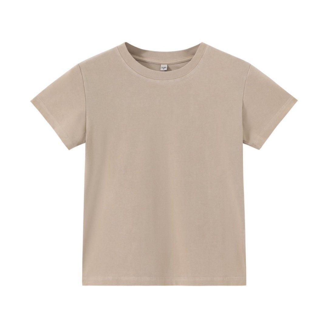 Heidi Mode | Schillerndes altes kurzes T-Shirt mit Färbung