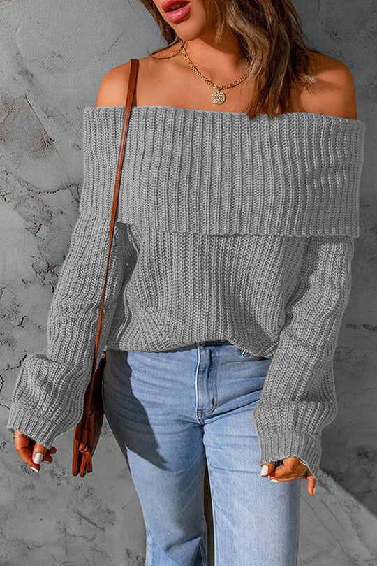 Heidi-Mode | Curl Up And Get Cozy Off Shoulder Strickpullover