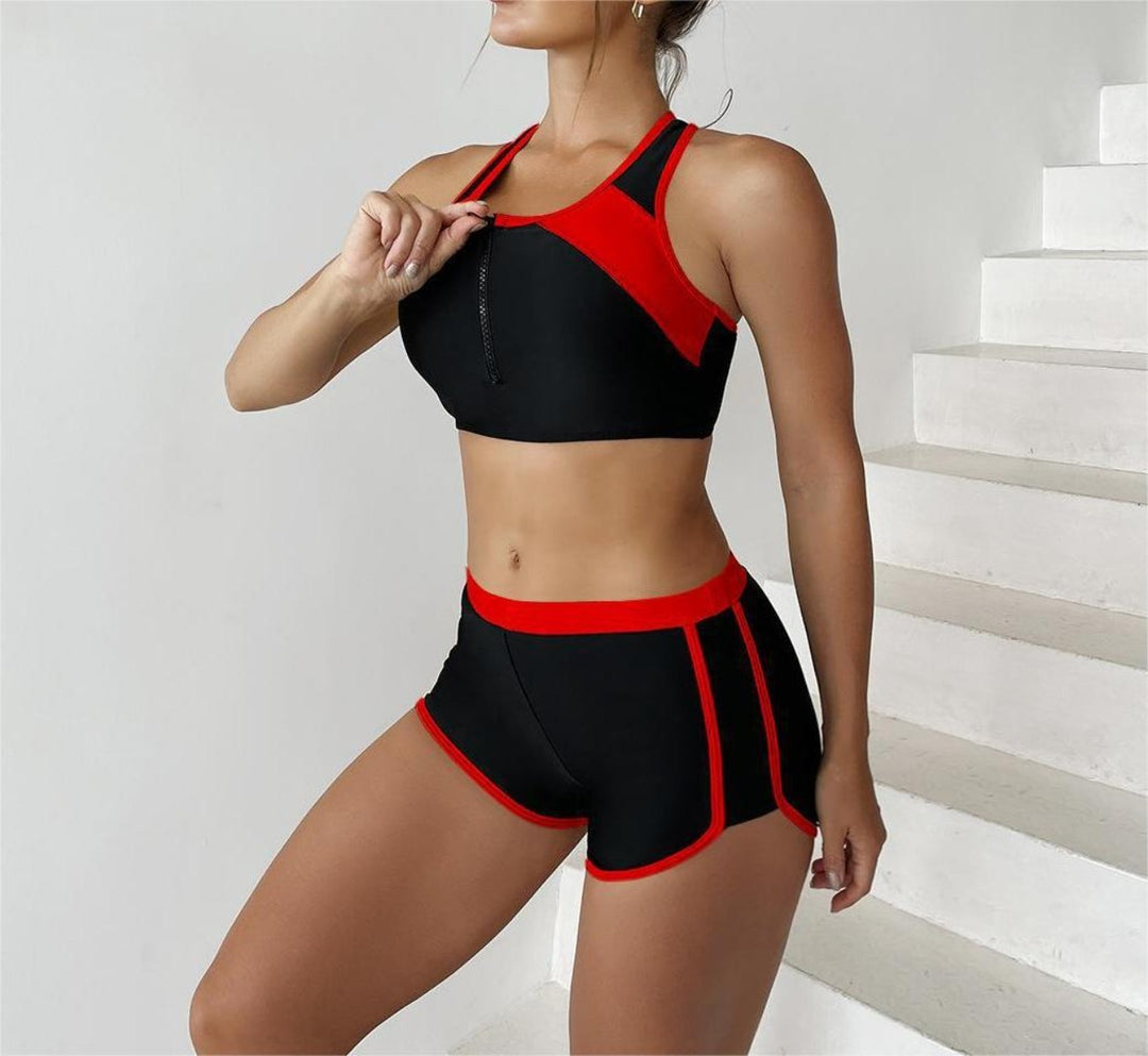 Heidi Mode | Split einfarbig Spleißen Bikini