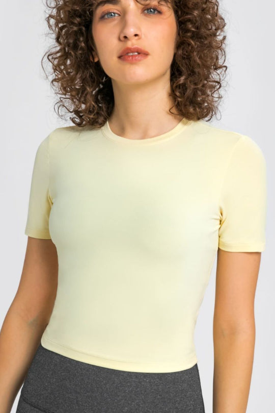 Heidi-Mode | Millennia Rundhals Kurzarm Yoga T-Shirt