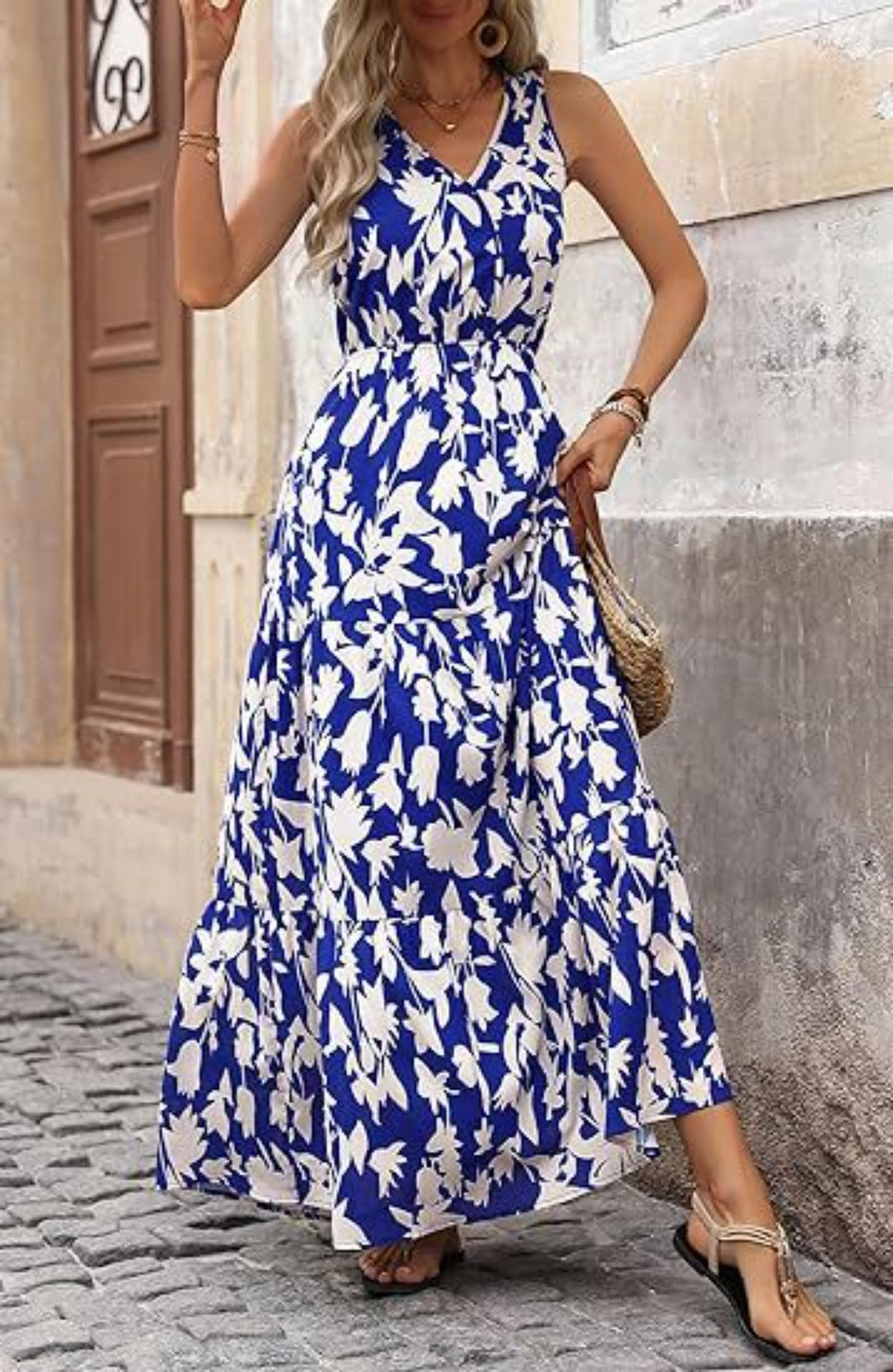 Heidi Mode | Kleid mit V-Ausschnitt und elastischer Taille