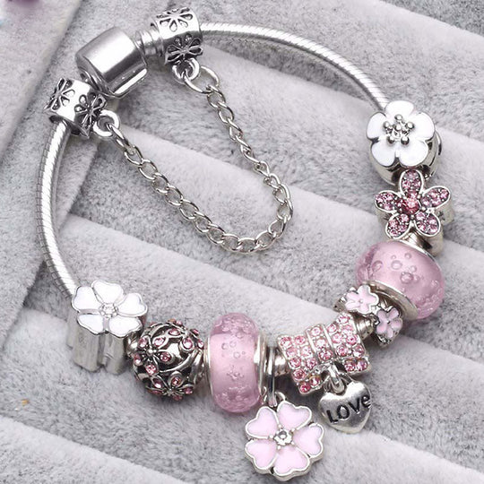 Heidi-Mode | Pfirsichblüten Charme Armband