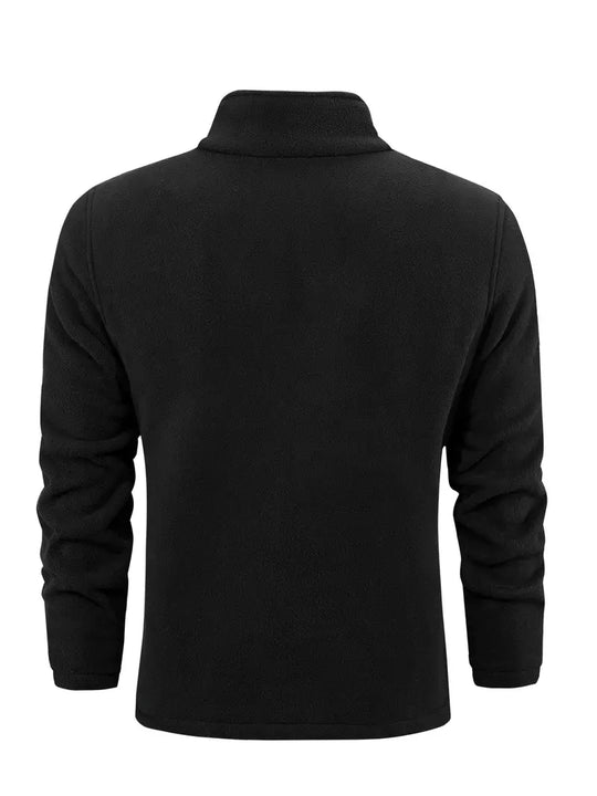 Heidi-Mode - Herren Warme Fleecejacke mit Stehkragen - Komfortable Reißverschlussjacke für Herbst und Winter