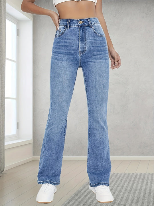 Heidi - Hellblaue Bootcut-Jeans